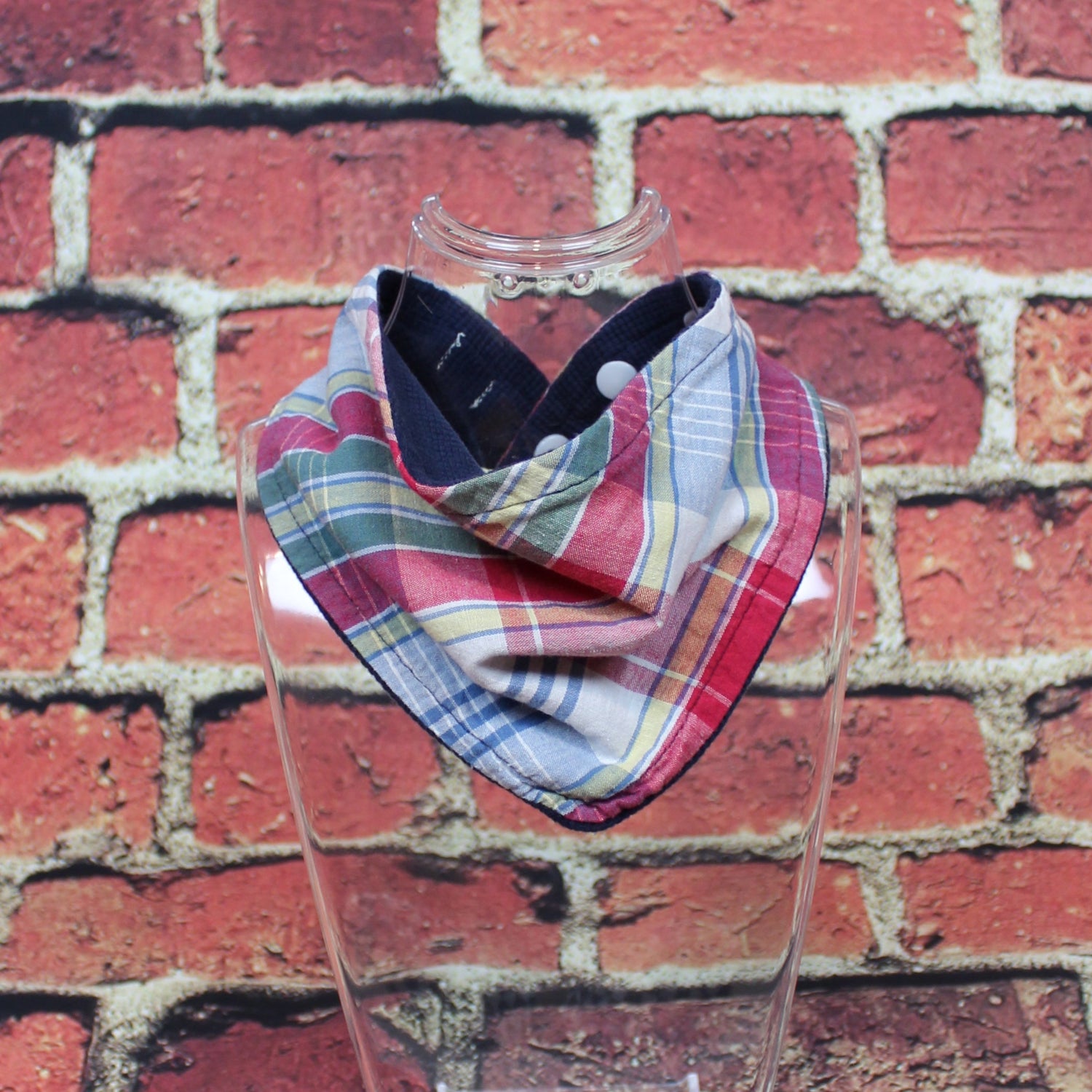 Summer Plaid Bandana Bib