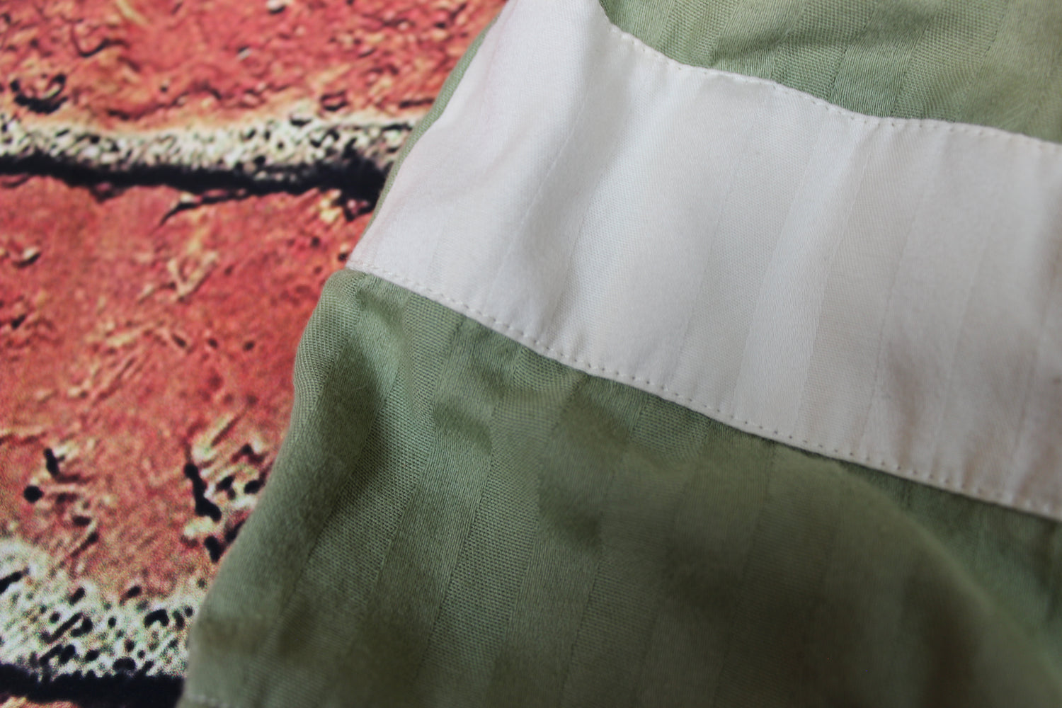 3T - Green and Cream Striped Colorblock Shorts