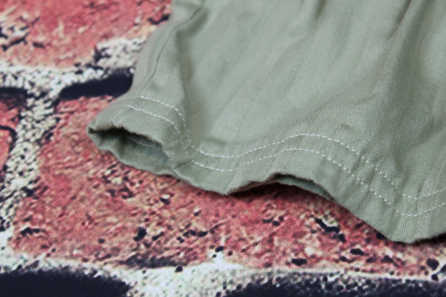 12m - Green and Cream Colorblock Shorts