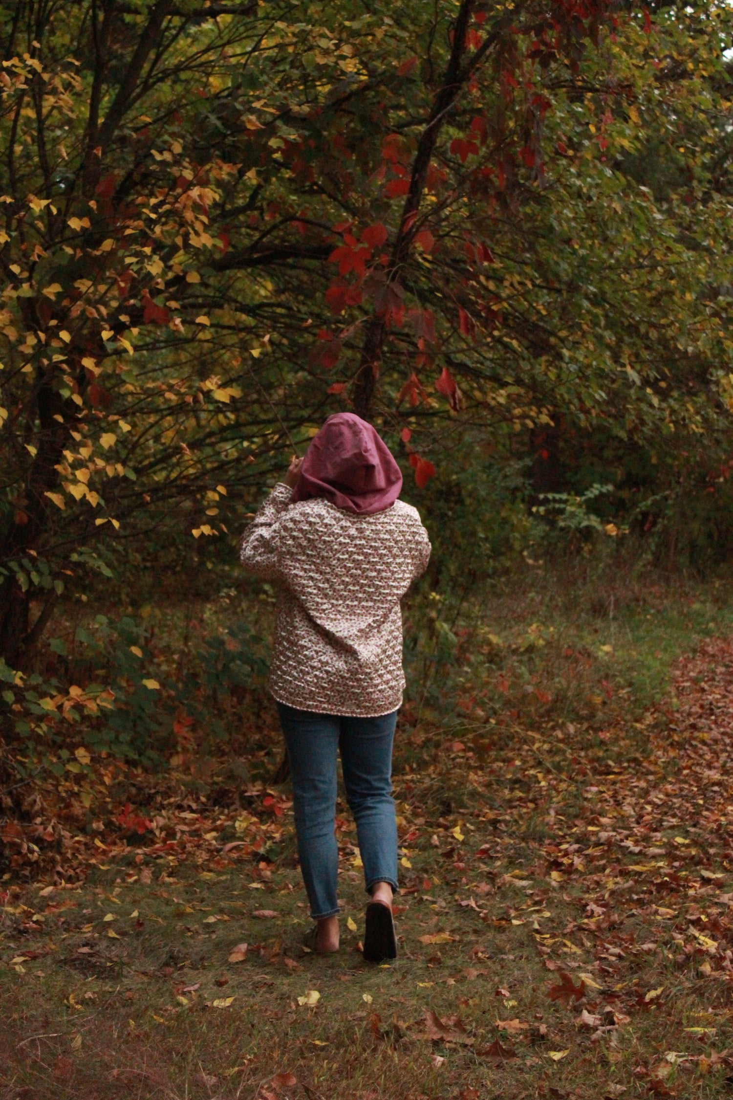 S/M/L - Silky Mauve Floral Quilted Jacket Adult