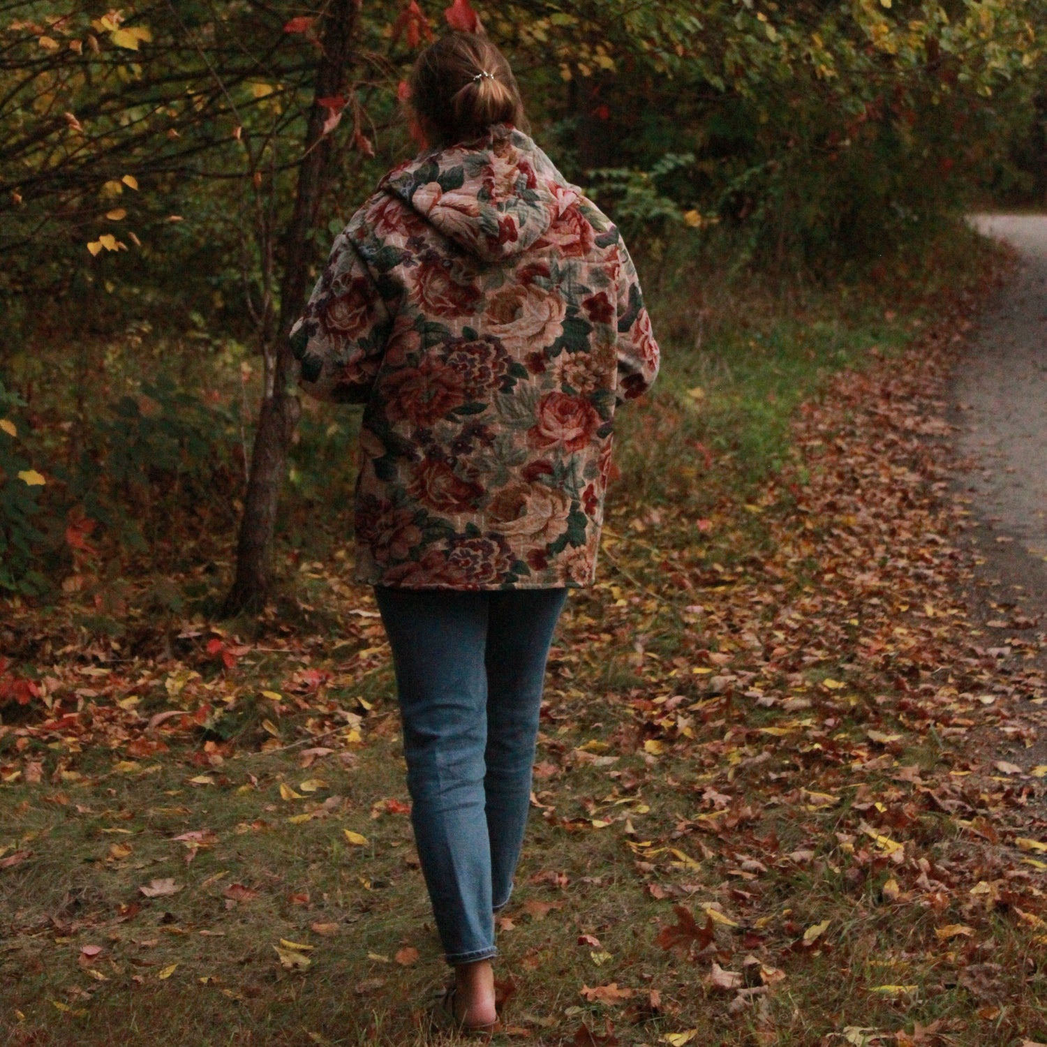 S/M/L - Vintage Floral Quilted Jacket Adult - Peru