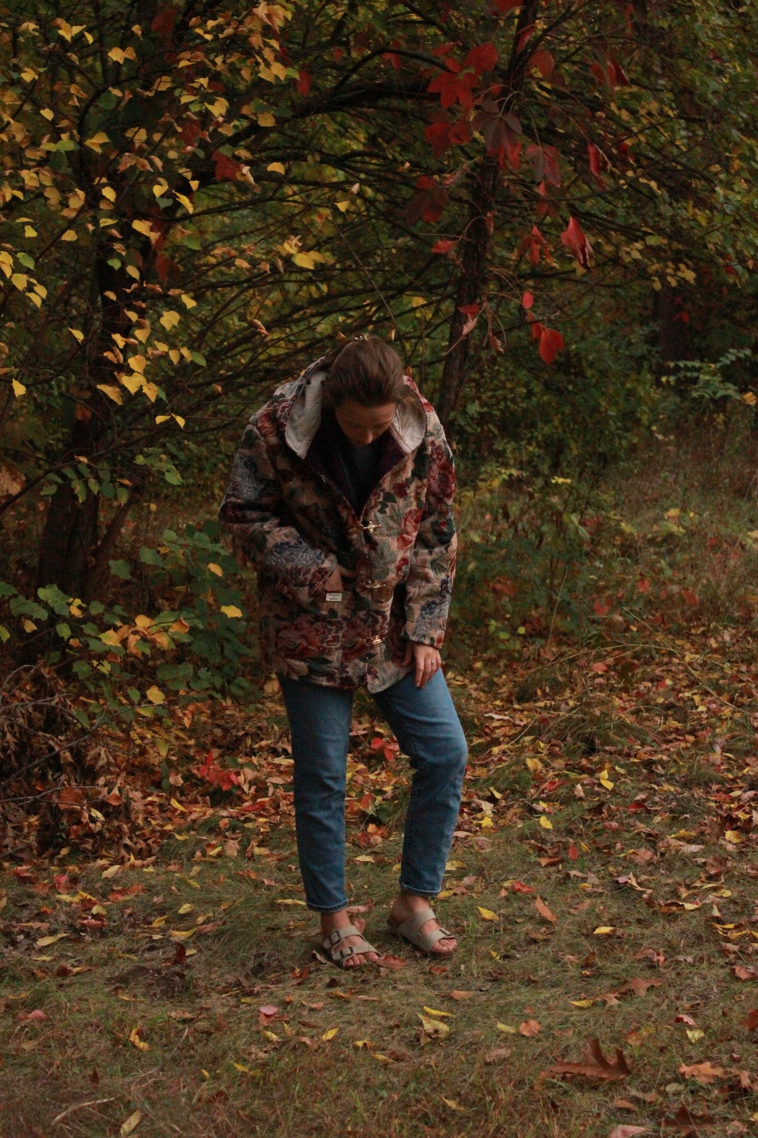 S/M/L - Vintage Floral Quilted Jacket Adult - Peru