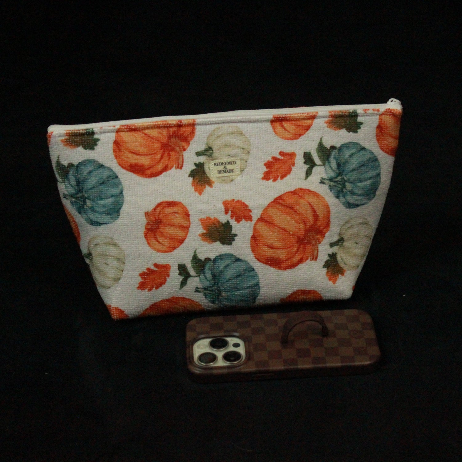 Fall Pumpkins Zippered Pouch