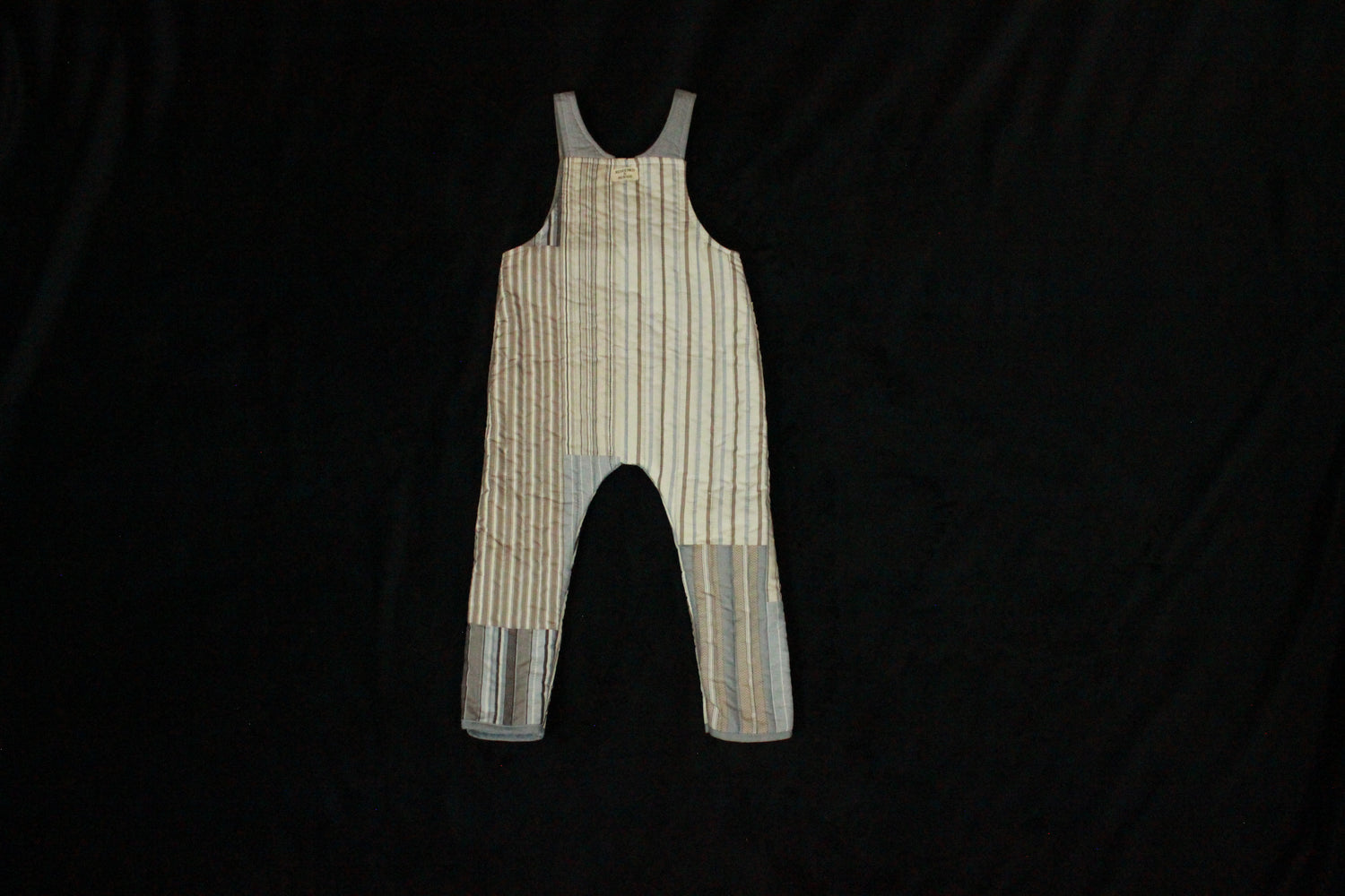 2T/3T - Blue Patchwork Quilted Overalls