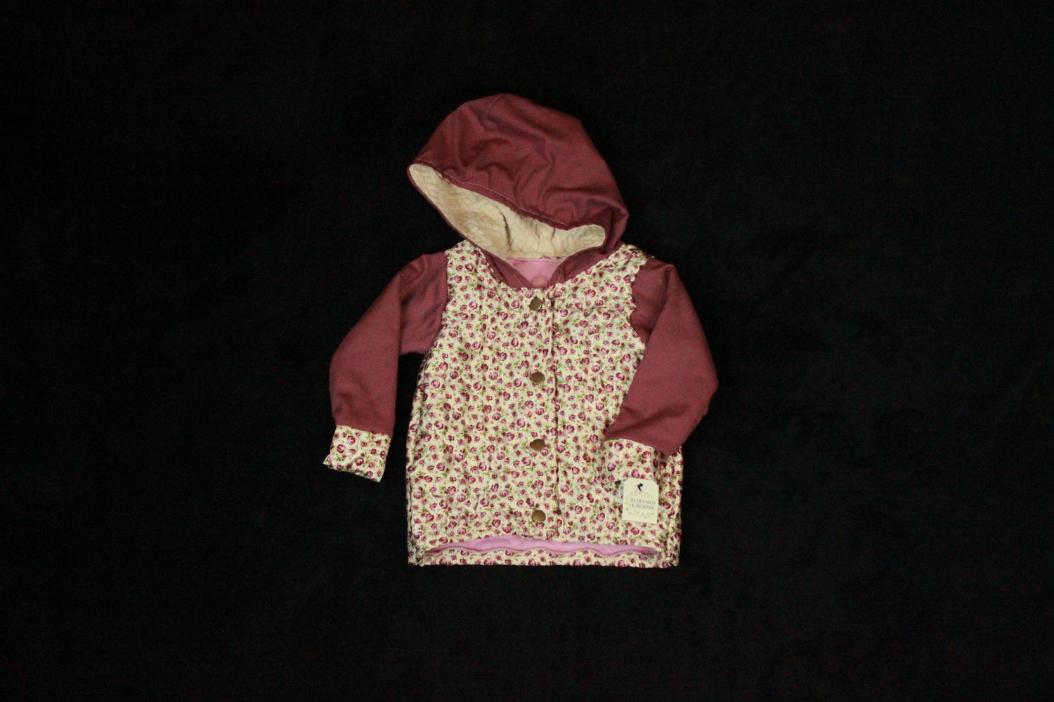 3T - Silky Mauve Floral Quilted Jacket Kids
