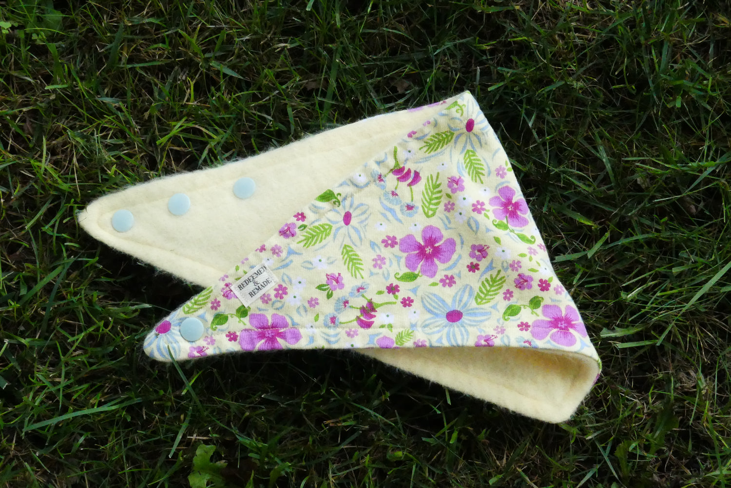 Yellow Floral Bandana Bib