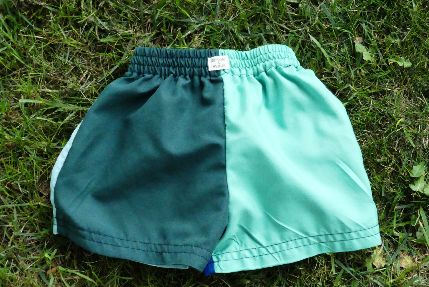 12m - Blue and Green Colorblock Shorts