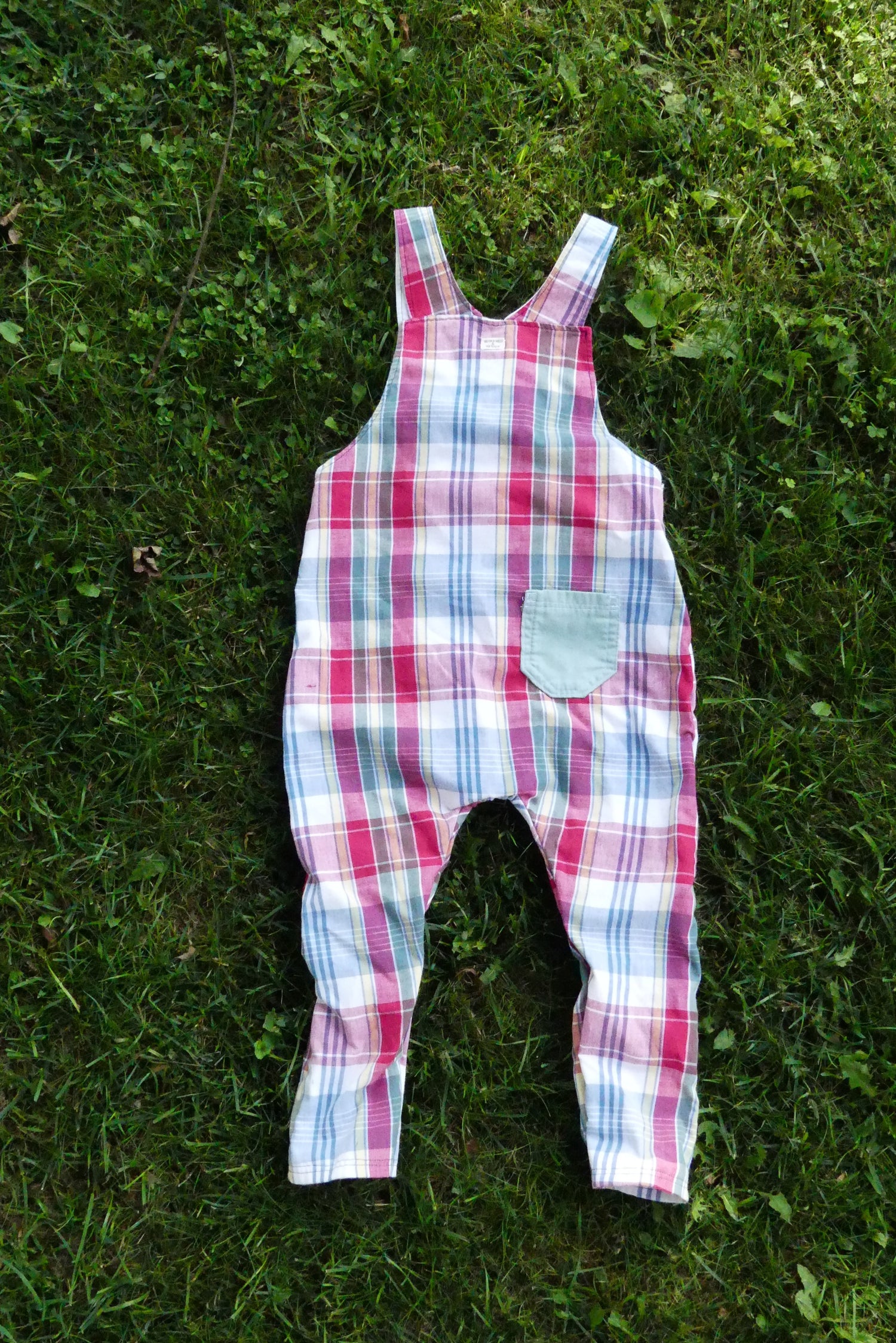 3T - Summer Plaid Overalls
