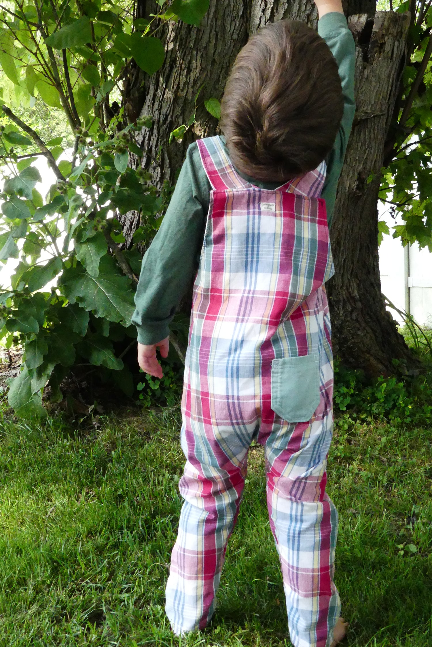 3T - Summer Plaid Overalls